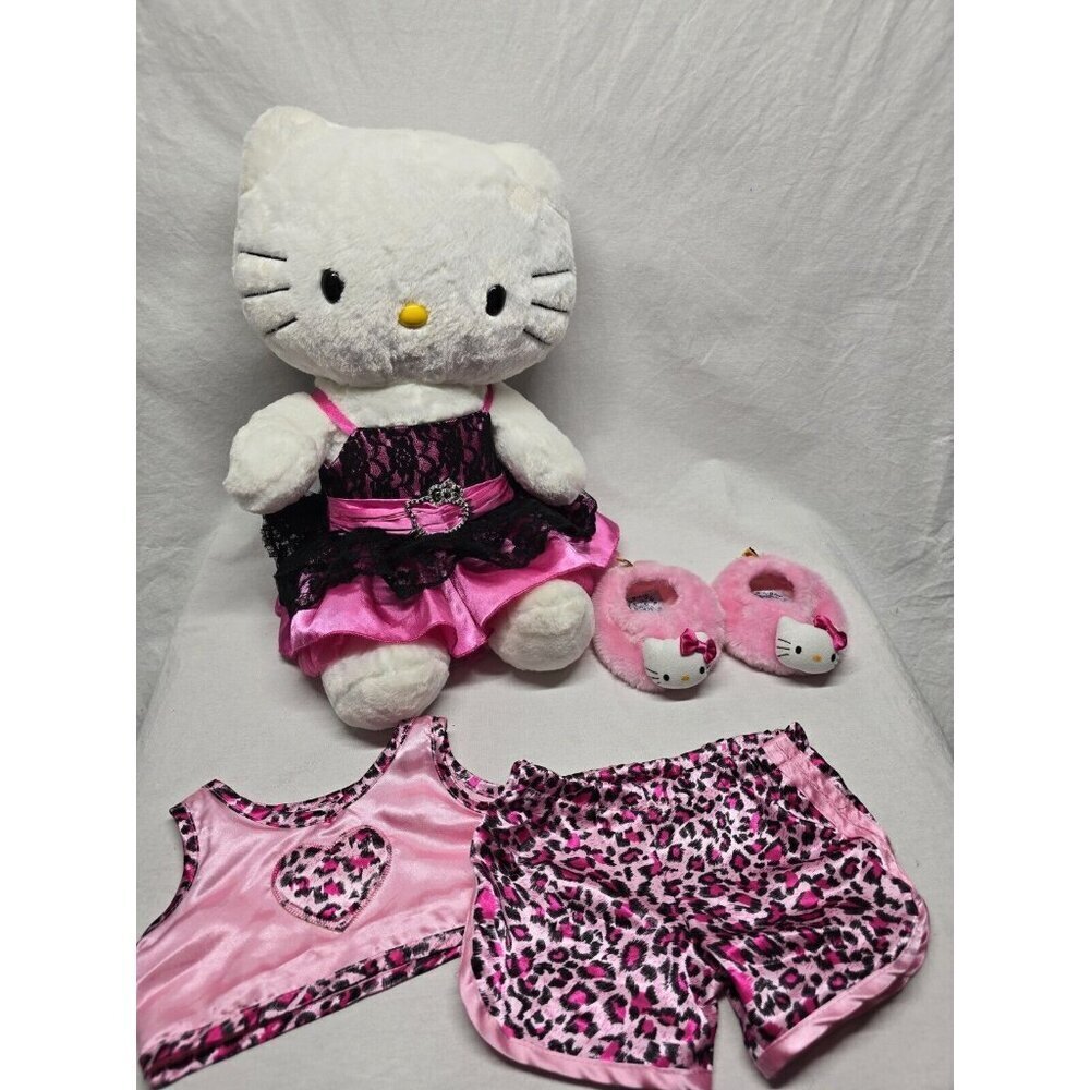 Hello Kitty Build A Bear Plush Doll White Sanrio OG 18” With Outfit And Shoes